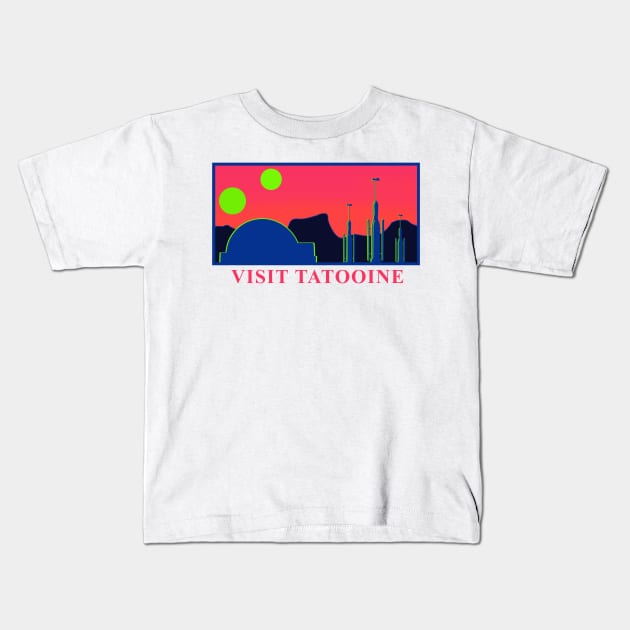 Visit Tatooine 2 Kids T-Shirt by Milasneeze